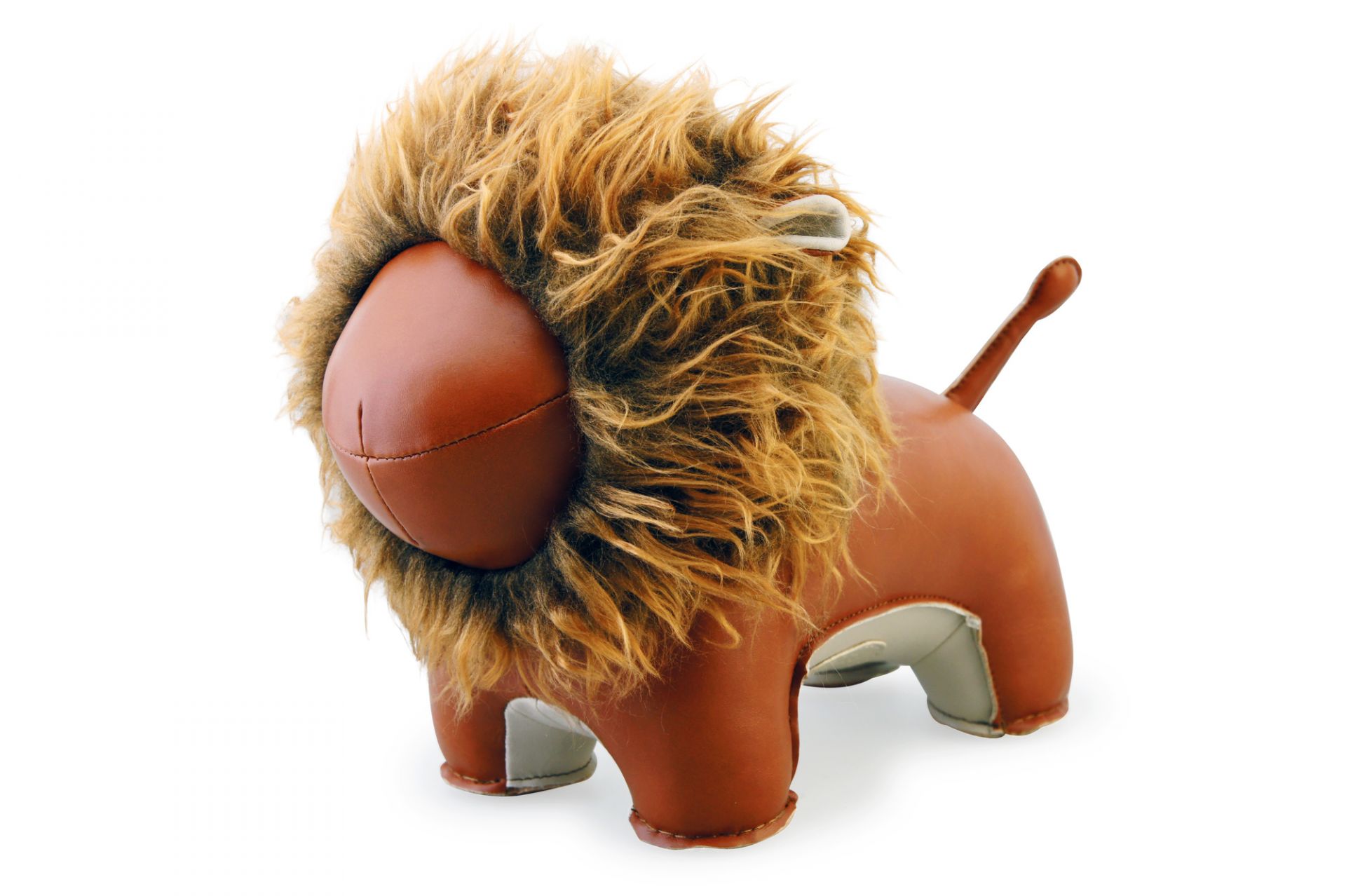 Bookend Lion Lino Tan/White Züny